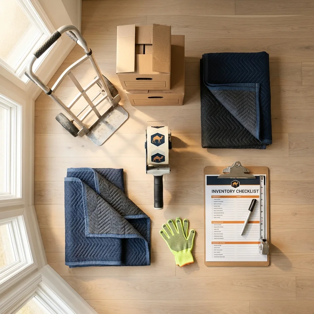 Professional moving supplies and packing materials layout for Willmar residential relocations